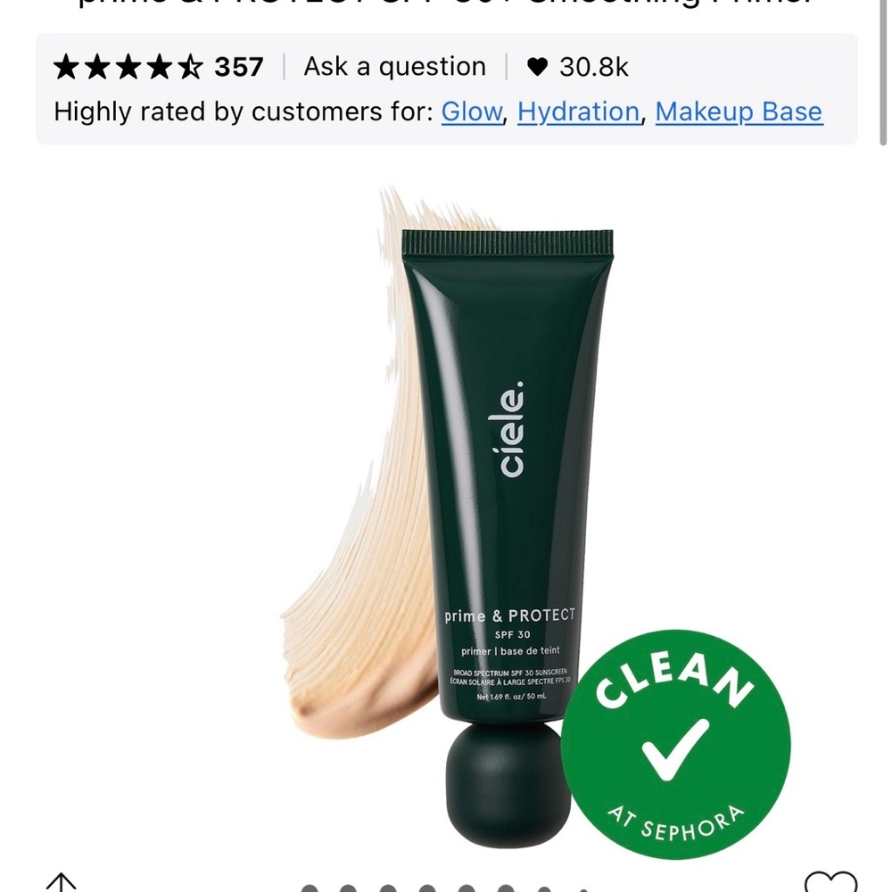 Ciele Prime & Protect SPF 30 Primer - Natural Finish - Picture 4 of 4